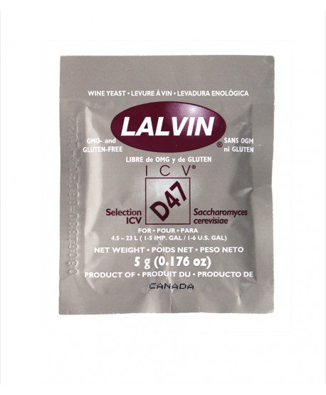 Vyno, sidro ir midaus mielės Lalvin ICV - D47 naminei vyndarystei